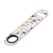 Patroon met kleurrijke kookpictogrammen speed flessenopener (Achterkant Gekanteld)