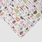 Patroon met kleurrijke kookpictogrammen tissuepapier (Detail)