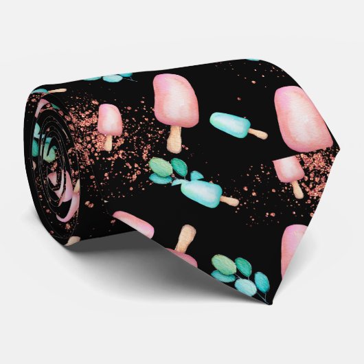 patroon met koelblote ijs stropdas (Opgerold)