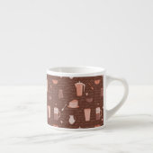 Patroon met koffie gerelateerde elementen espresso kop (Rechts)
