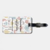 Patroon met kookpictogrammen bagagelabel (Achterkant horizontaal)