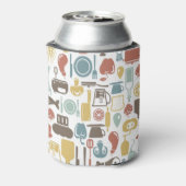 Patroon met kookpictogrammen blikjeskoeler (Blikje Achterkant)