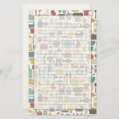 Patroon met kookpictogrammen briefpapier (Voorkant / Achterkant)