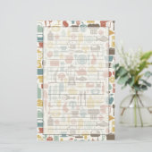 Patroon met kookpictogrammen briefpapier (Staand voorkant)