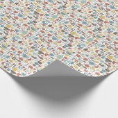 Patroon met kookpictogrammen cadeaupapier (Hoek)