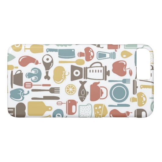 Patroon met kookpictogrammen Case-Mate iPhone case (Achterkant (Horizontaal))