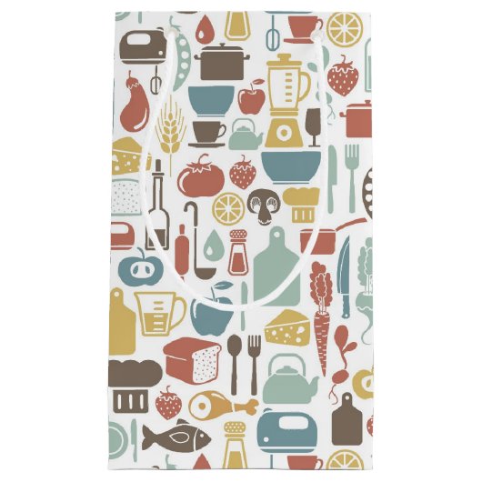 Patroon met kookpictogrammen klein cadeauzakje