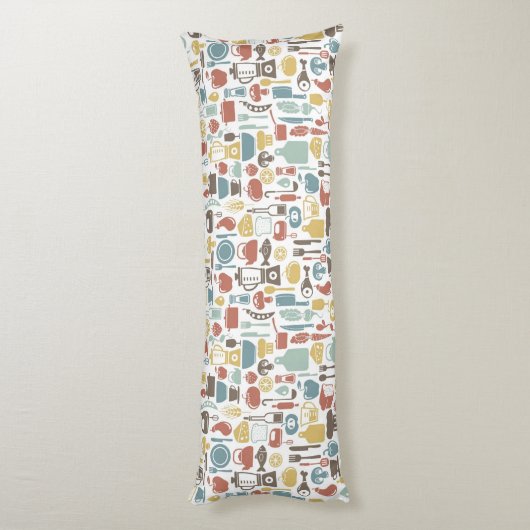 Patroon met kookpictogrammen lichaamskussen (Achterkant (Verticaal))