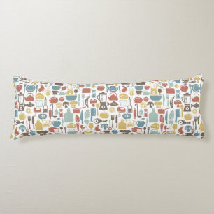 Patroon met kookpictogrammen lichaamskussen