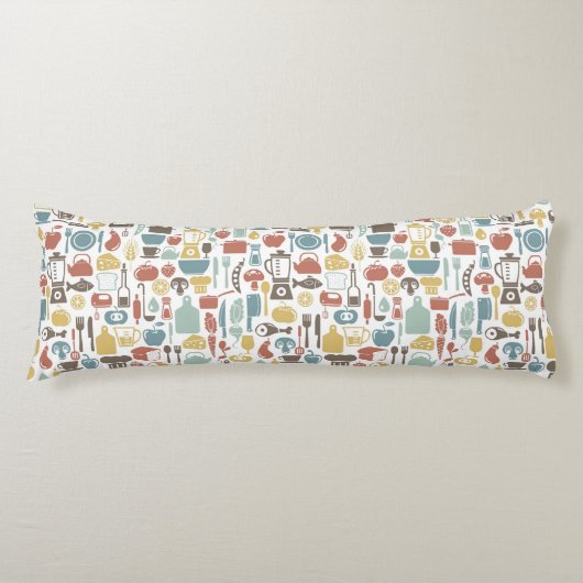 Patroon met kookpictogrammen lichaamskussen (Voorkant)
