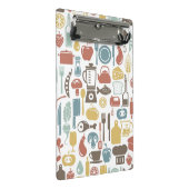 Patroon met kookpictogrammen mini klembord (Schuin)