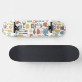 Patroon met kookpictogrammen skateboard (Horizontaal)