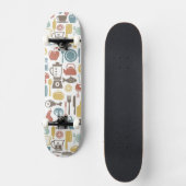 Patroon met kookpictogrammen skateboard (Voorkant)