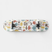 Patroon met kookpictogrammen skateboard (Horizontaal)