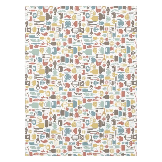 Patroon met kookpictogrammen tafelkleed (Voorkant)