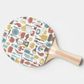 Patroon met kookpictogrammen tafeltennisbatje (Zijkant)