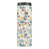 Patroon met kookpictogrammen thermosbeker (Achterkant)