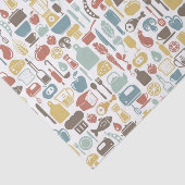 Patroon met kookpictogrammen tissuepapier (Detail)