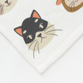 Patroon met kop Cute Cat Fleece Deken (Hoek)