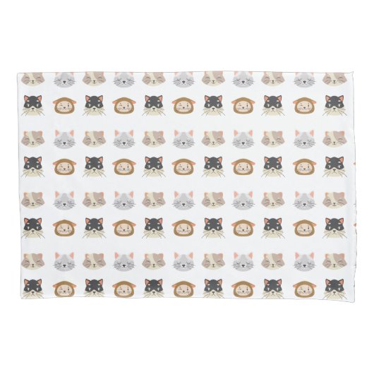 Patroon met kop Cute Cat Kussensloop (Voorkant)