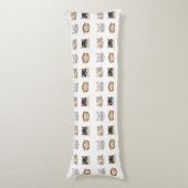 Patroon met kop Cute Cat Lichaamskussen (Voorkant Verticaal)