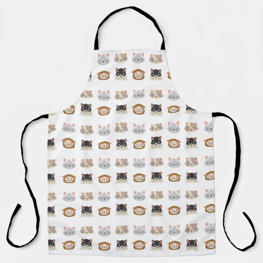 Patroon met kop Cute Cat Schort (Voorkant)