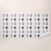 Patroon met kop Cute Cat Strandlaken (Voorkant)