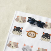 Patroon met kop Cute Cat Strandlaken (In situ)