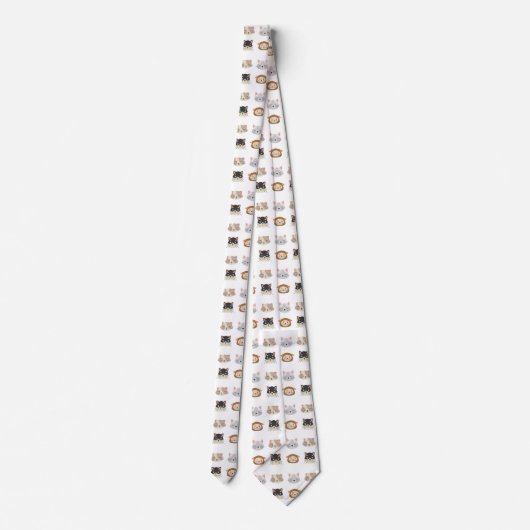 Patroon met kop Cute Cat Stropdas (Achterkant)