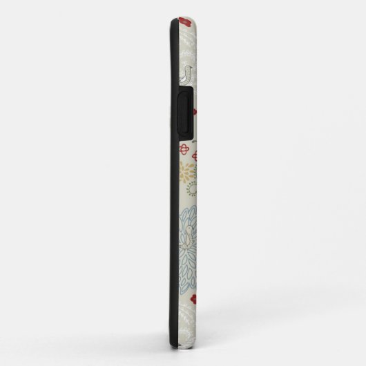 patroon met krultuinen Case-Mate iPhone case (Achterkant/rechts)