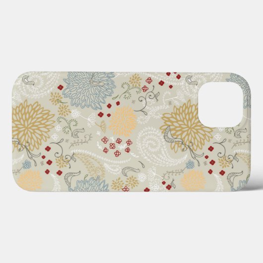 patroon met krultuinen Case-Mate iPhone case (Achterkant (horizontaal))