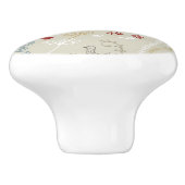 patroon met krultuinen keramische knop (Zijkant)