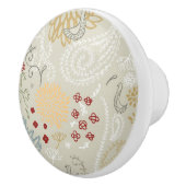 patroon met krultuinen keramische knop (Rechts)