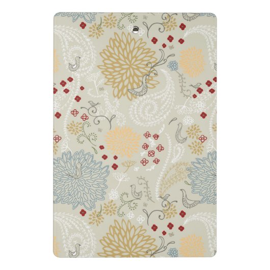 patroon met krultuinen mini klembord (Achterkant)