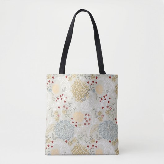 patroon met krultuinen tote bag (Voorkant)