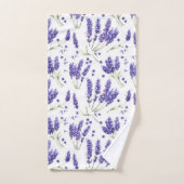 Patroon met lavender Waterverf Flowers Bad Handdoek (Handdoek)