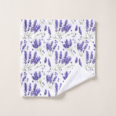 Patroon met lavender Waterverf Flowers Bad Handdoek (Wasdoekje)