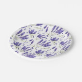 Patroon met lavender Waterverf Flowers Papieren Bordje (Gekanteld)