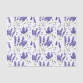 Patroon met lavender Waterverf Flowers Tissuepapier (Voorkant)
