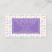 Patroon met leuke getallen - Wiskundeleraar | Doce Visitekaartje (Voorkant)