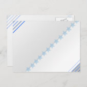 patroon met lichtblauwe sterren briefkaart (Voorkant / Achterkant)