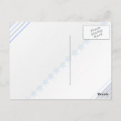 patroon met lichtblauwe sterren briefkaart (Achterkant)