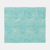 Patroon met lichtblauwe tropische palmbladeren fleece deken (Voorkant (Horizontaal))
