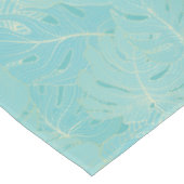 Patroon met lichtblauwe tropische palmbladeren tafelkleed (Gekanteld)