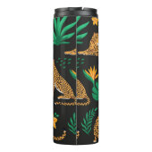  patroon met luipaarden en tropische bladeren thermosbeker (Achterkant)