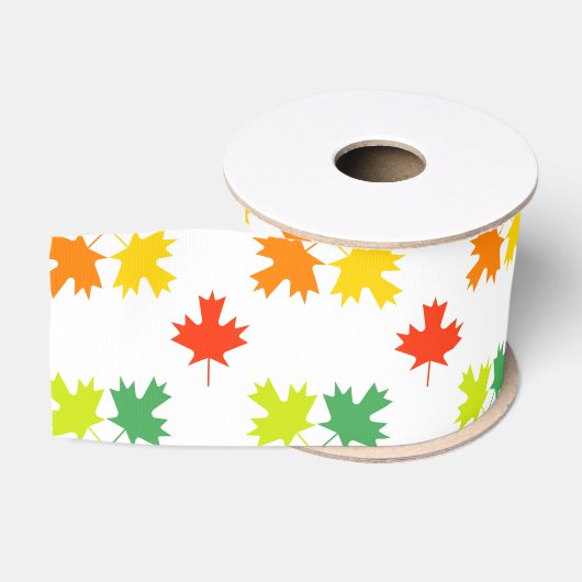 Patroon met maanbladeren grosgrain lint (Spoel)