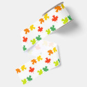 Patroon met maanbladeren grosgrain lint (Achterkant)