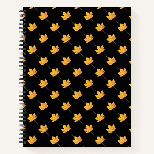 Patroon met maanbladeren notitieboek (Voorkant)