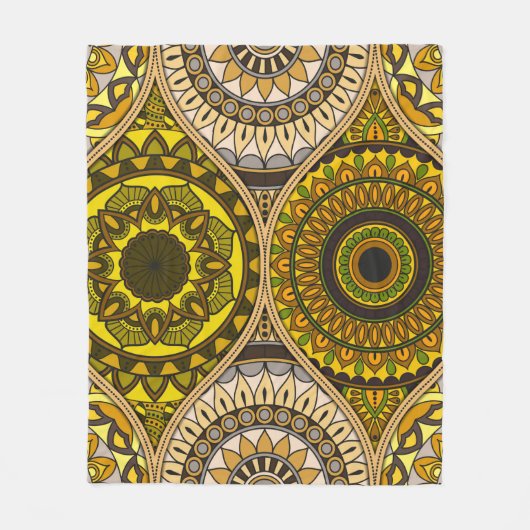 Patroon met mandalas.  decoratieve elementen fleece deken (Voorkant)