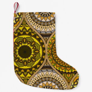 Patroon met mandalas. decoratieve elementen kleine kerstsok